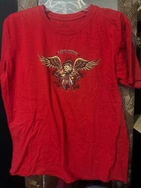 Betty Boop Love Hurts Motorcycle Graphic T-Shirt